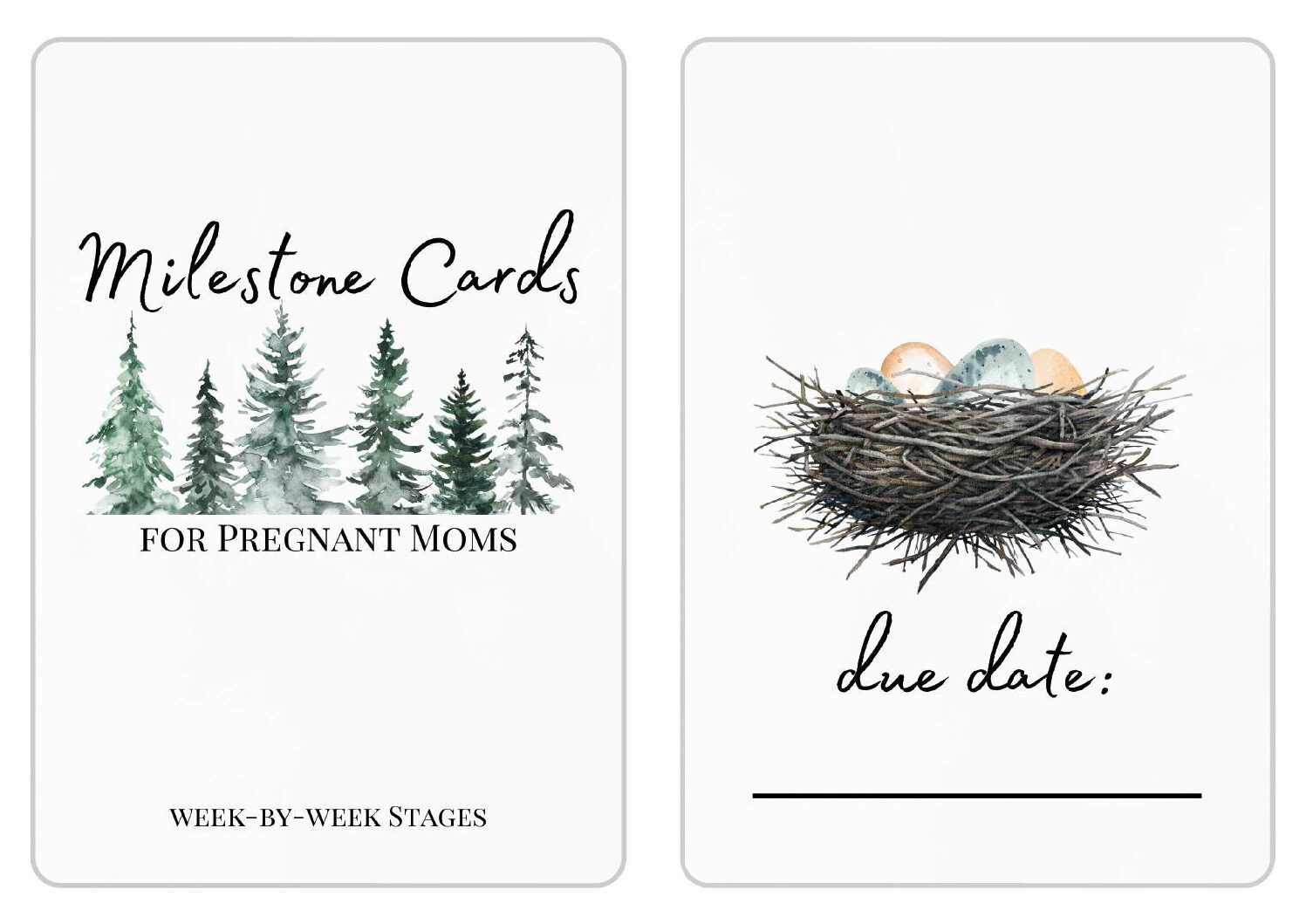 Woodlands Pregnancy Milestone Cards
