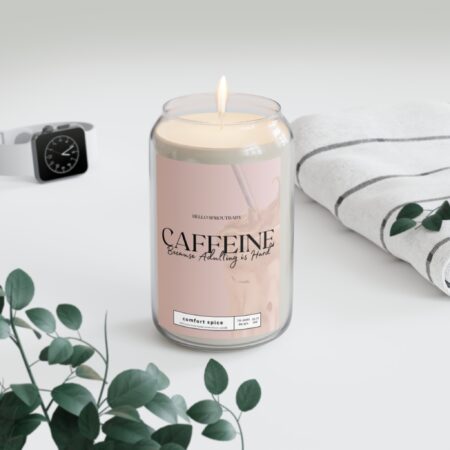 CAFFEINE Because Adulting is Hard Comfort Spice Scent, 13.75oz Soy Candle