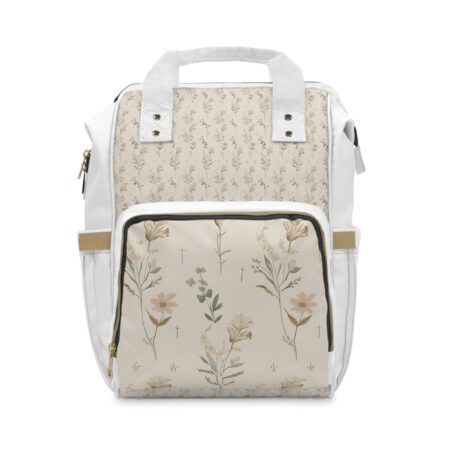 "Blushing Meadow" Floral Multi-functional Diaper Backpack