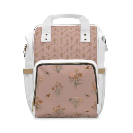 "Honeybee Bloom" Floral Diaper Backpack-Designer Bags