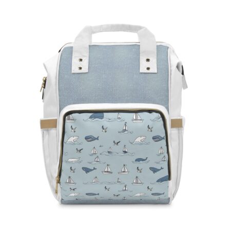 "Tides & Wishes" Nautical Multi-functional Diaper Backpack