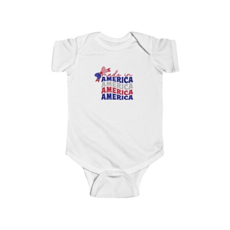 MADE IN AMERICA Patriotic Bow Onesie