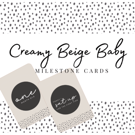 Creamy Beige Baby Milestone Cards