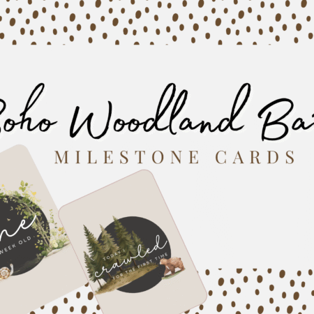Boho Woodland Baby Milestone Cards