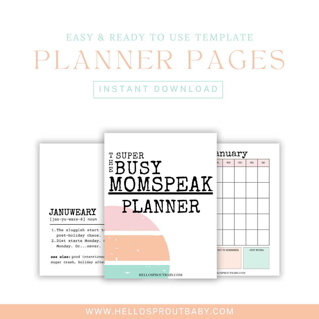 Versatile MomSpeak Planner 70+ Pages