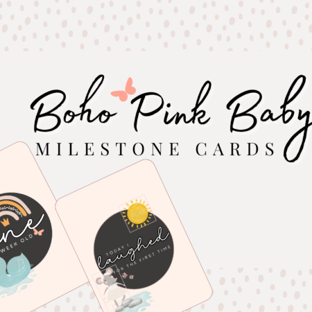 Sample Pink Baby Milestone Card