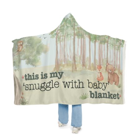 Forest 'Snuggle with Baby' Blanket-Sherpa Hooded Blanket for Mom and Baby