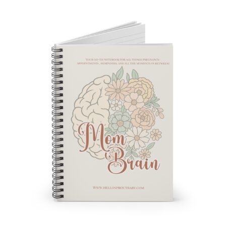 Boho Mom Brain Notebook, Floral Mom Spiral Journal
