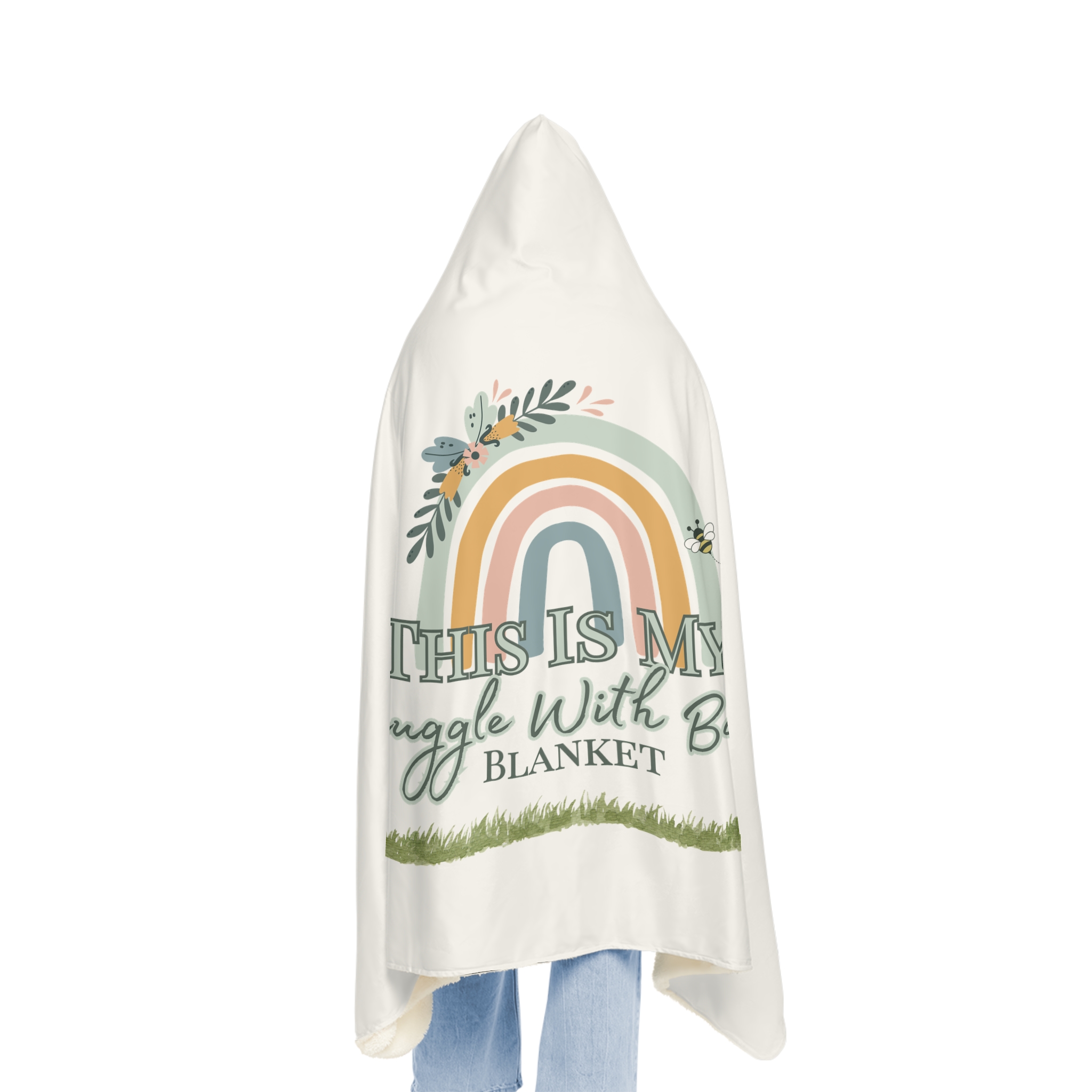 'Snuggle with Baby' Blanket-Sherpa Hooded Blanket for Mom & Baby - Image 3