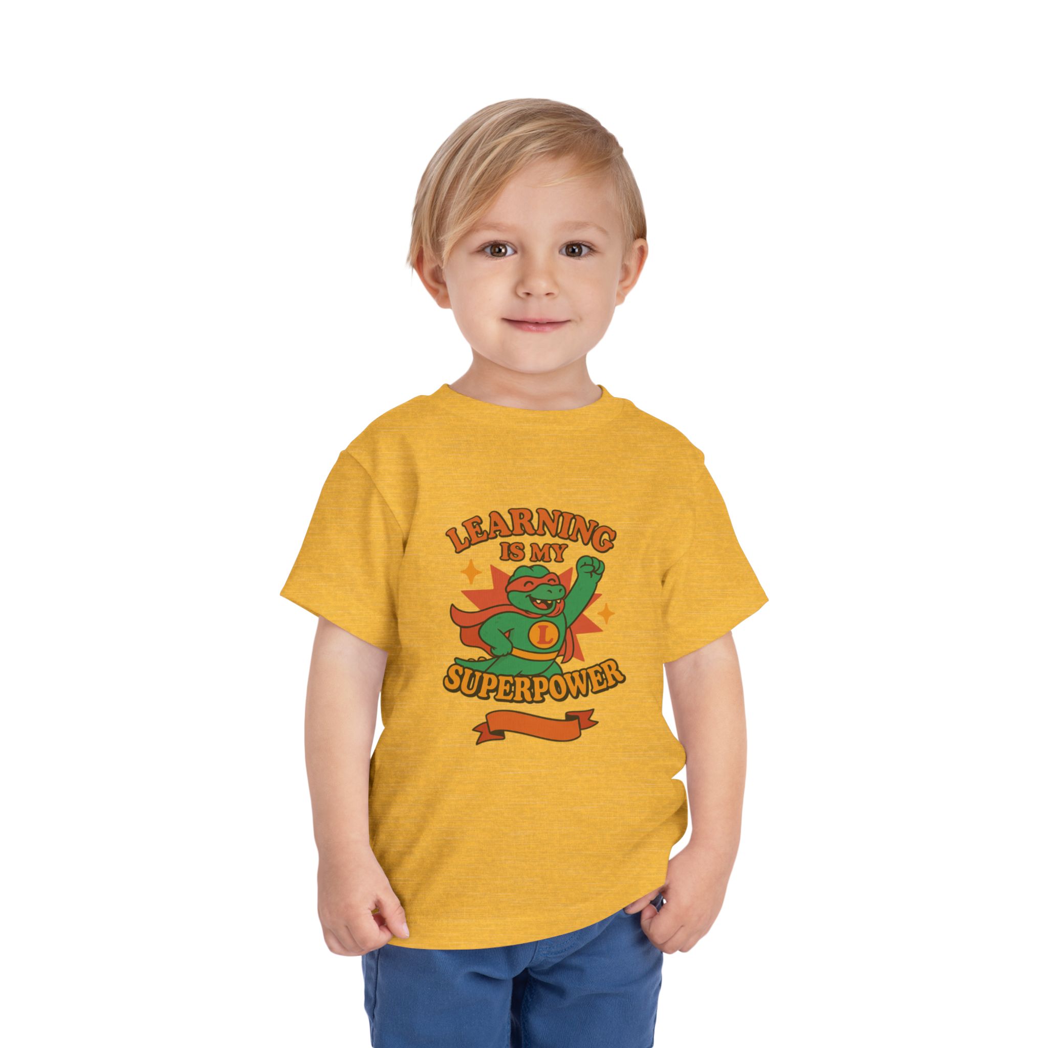 Toddler Learning is My Superpower Dino Tee - Image 4