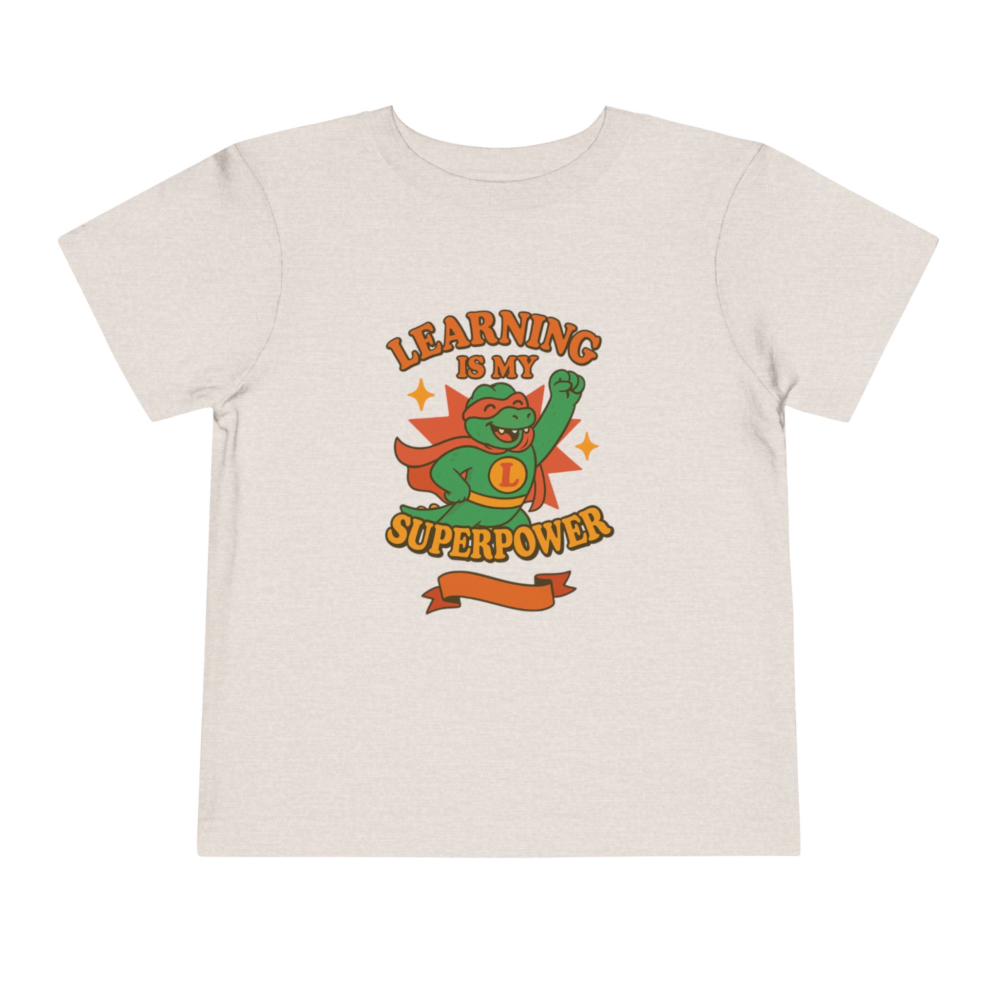 Toddler Learning is My Superpower Dino Tee - Image 3