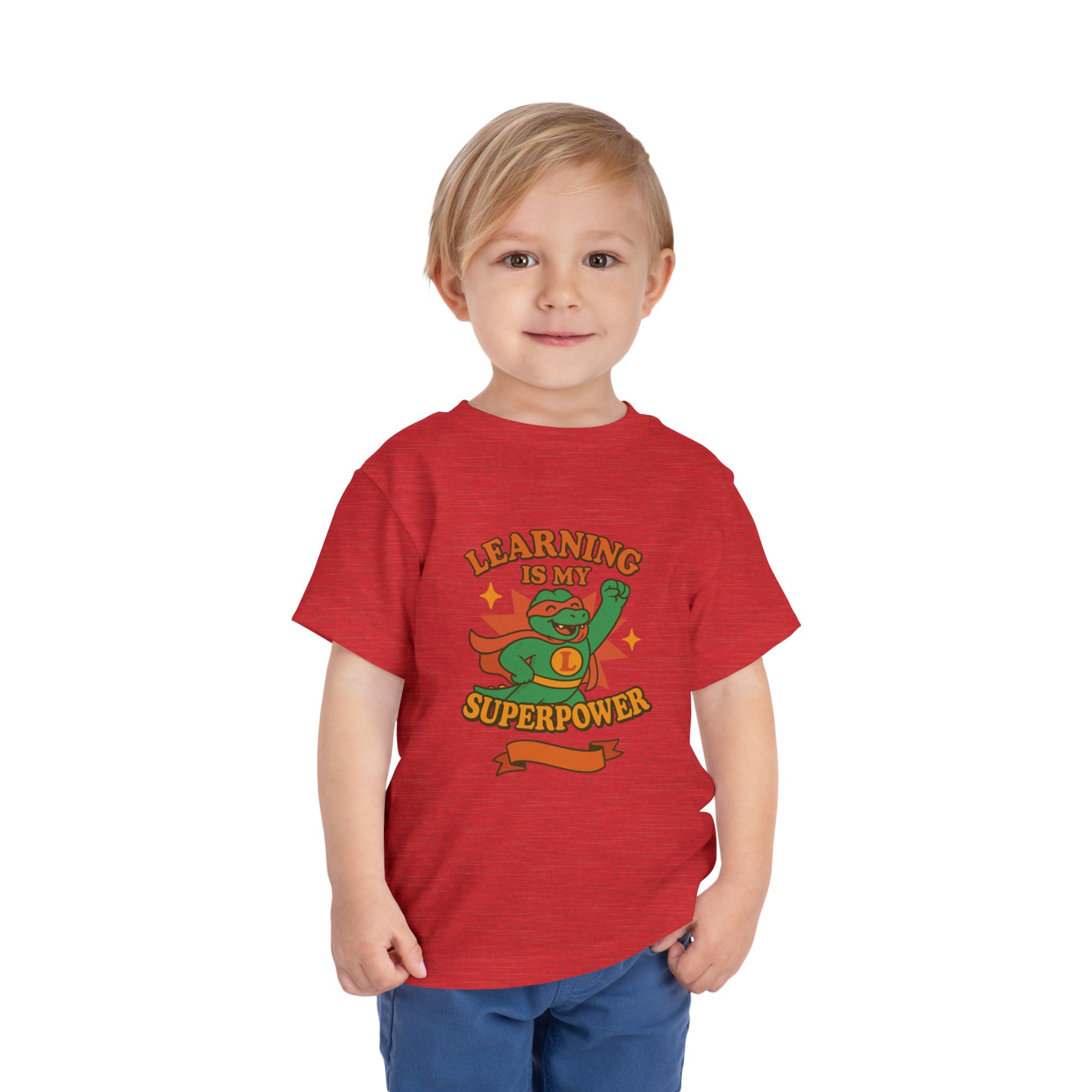 Toddler Learning is My Superpower Dino Tee - Image 9