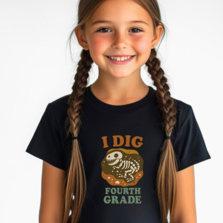 I Dig 4th Grade Dino Fossil Tee