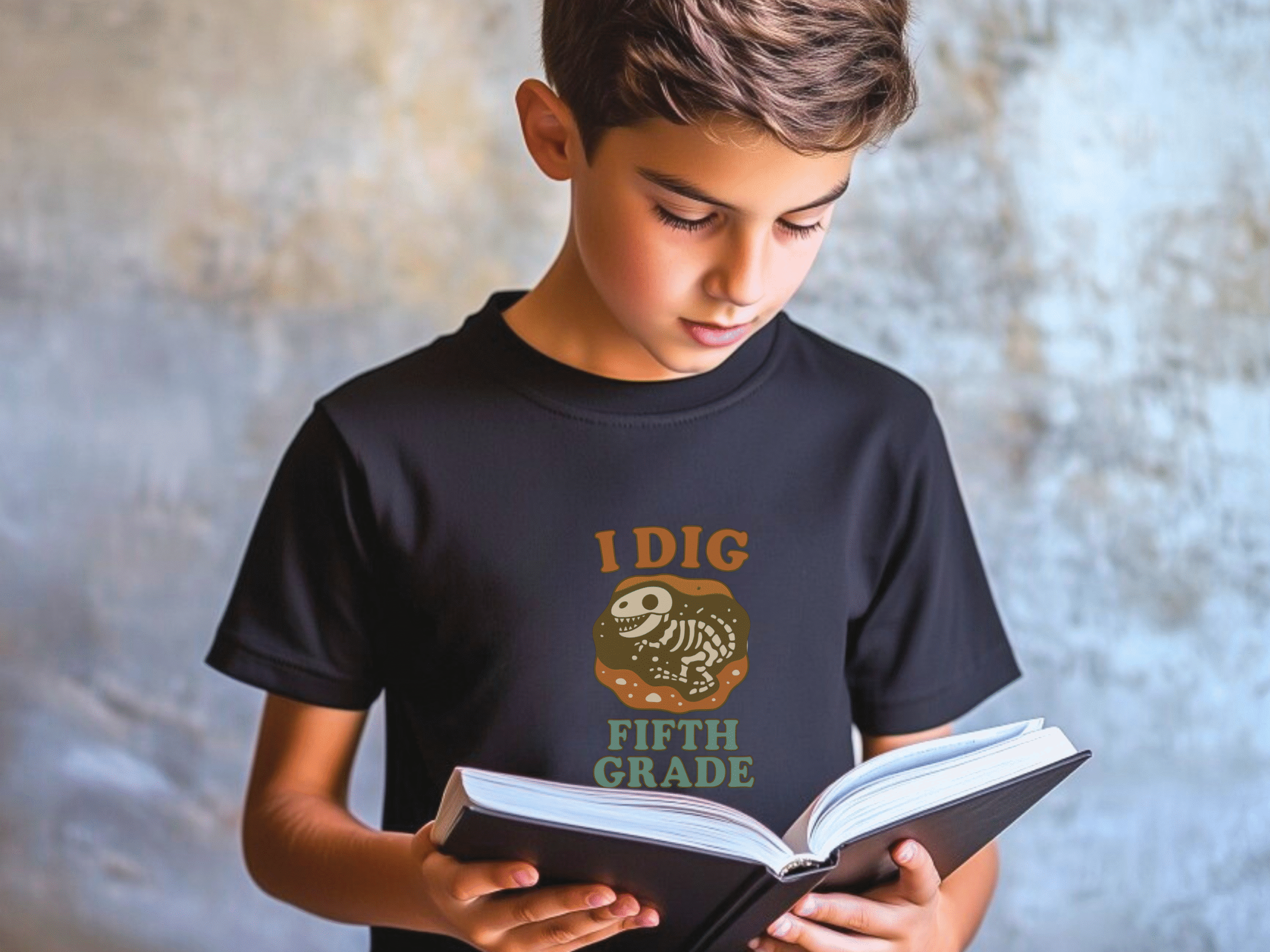 I Dig 5th Grade Dino Fossil Tee