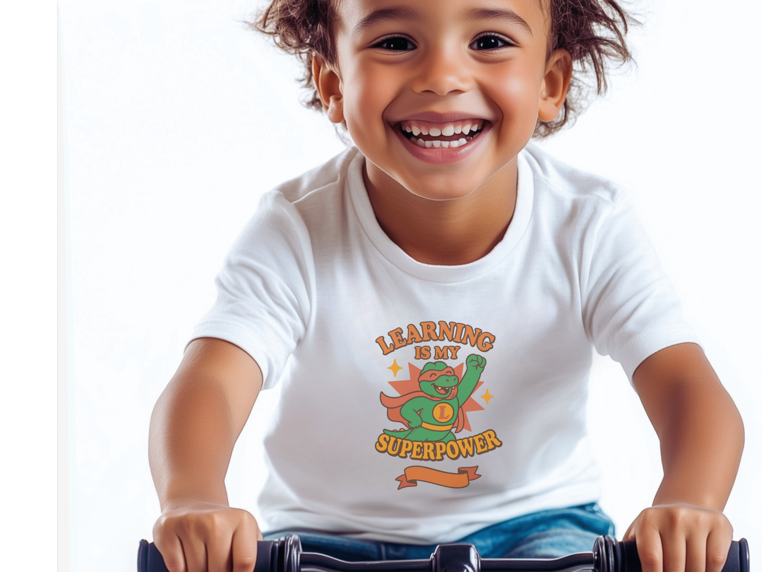 Toddler Learning is My Superpower Dino Tee