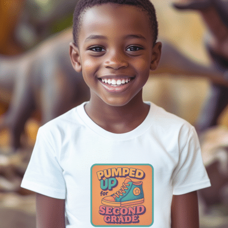 Pumped Up For Second Grade High Top Sneaker Tee
