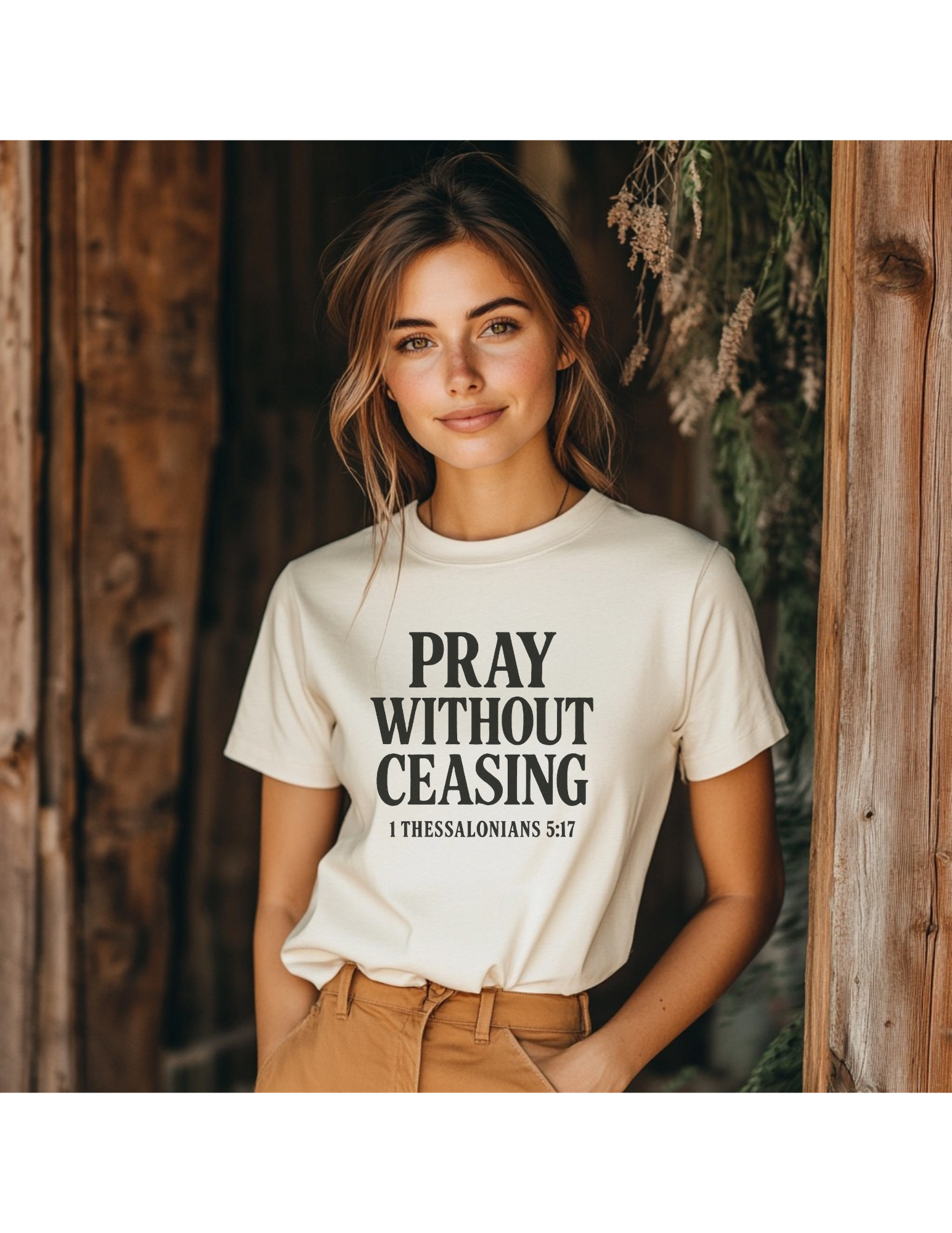 Pray Without Ceasing Christian Faith Unisex T-shirt - Image 4