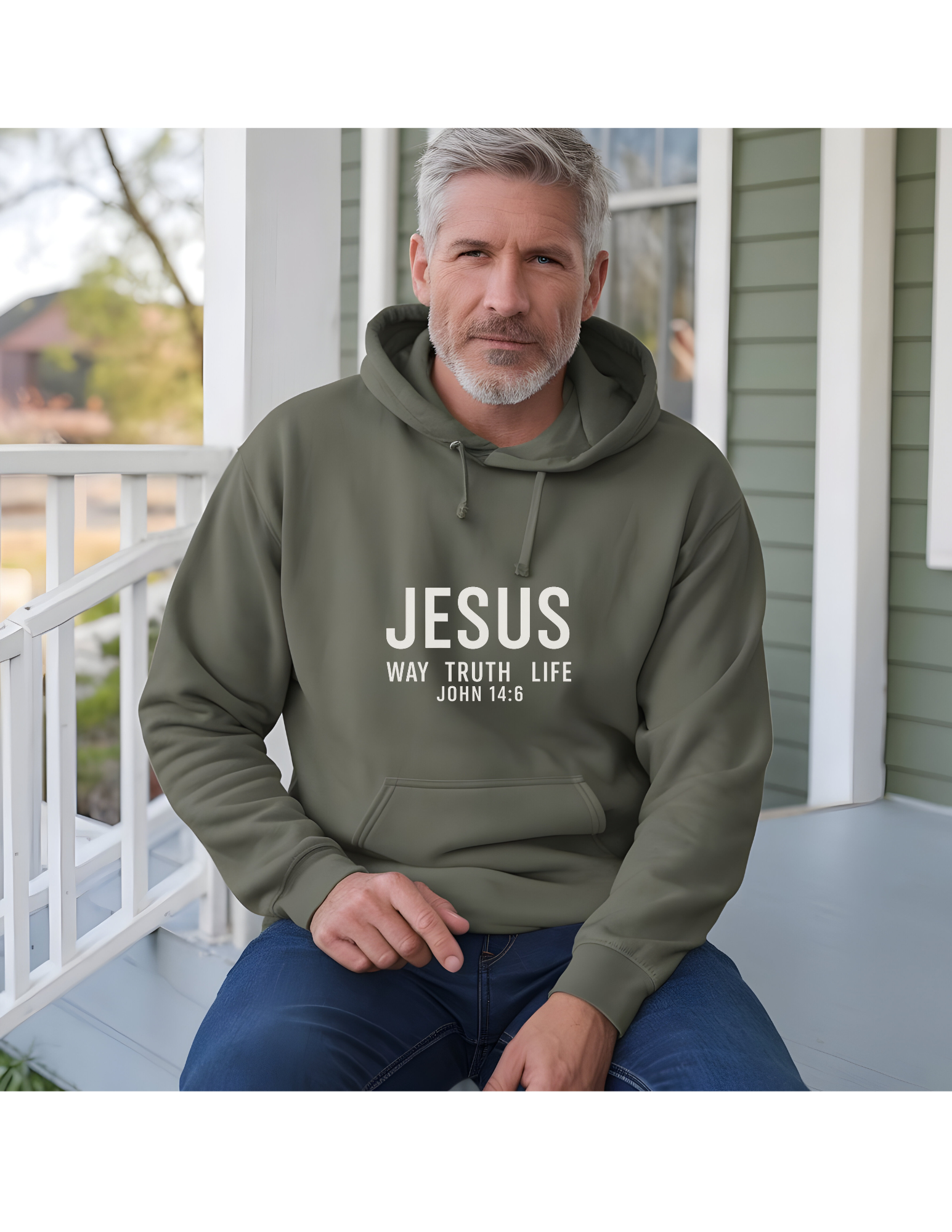 Jesus Way Truth Life John 14:16 Christian Unisex Hoodie - Image 5