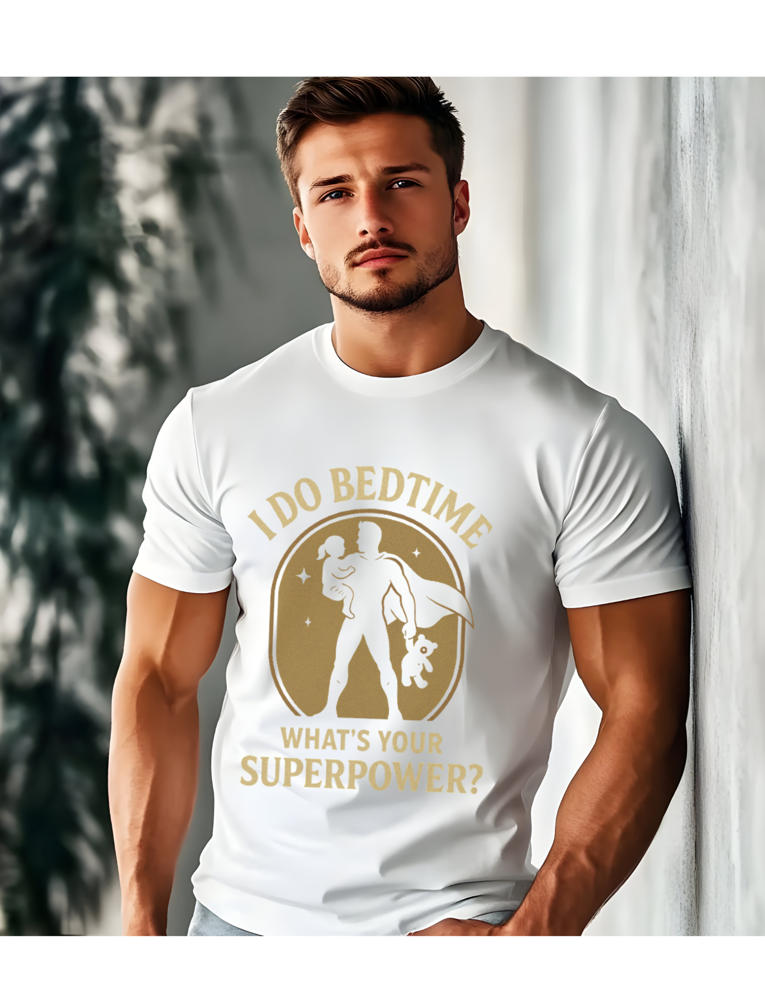 I Do Bedtime- What's Your Superpower- Dad Tee - Image 3