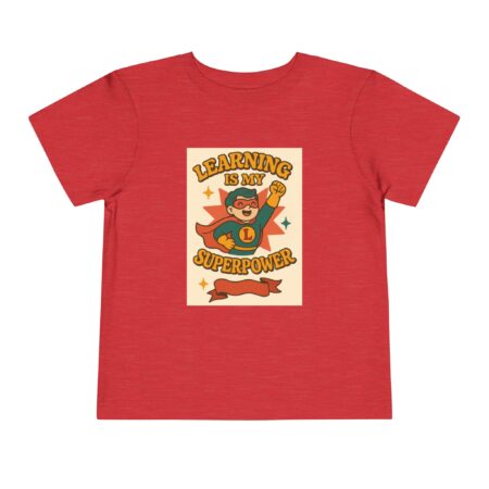 Learning is My Superpower Retro Red Superhero Tee