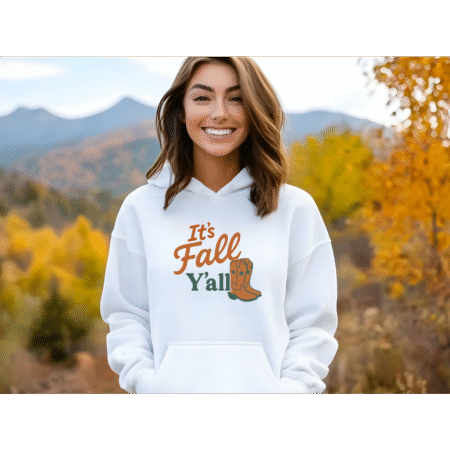 It's Fall Y'all Texas Boot Graphic Hoodie
