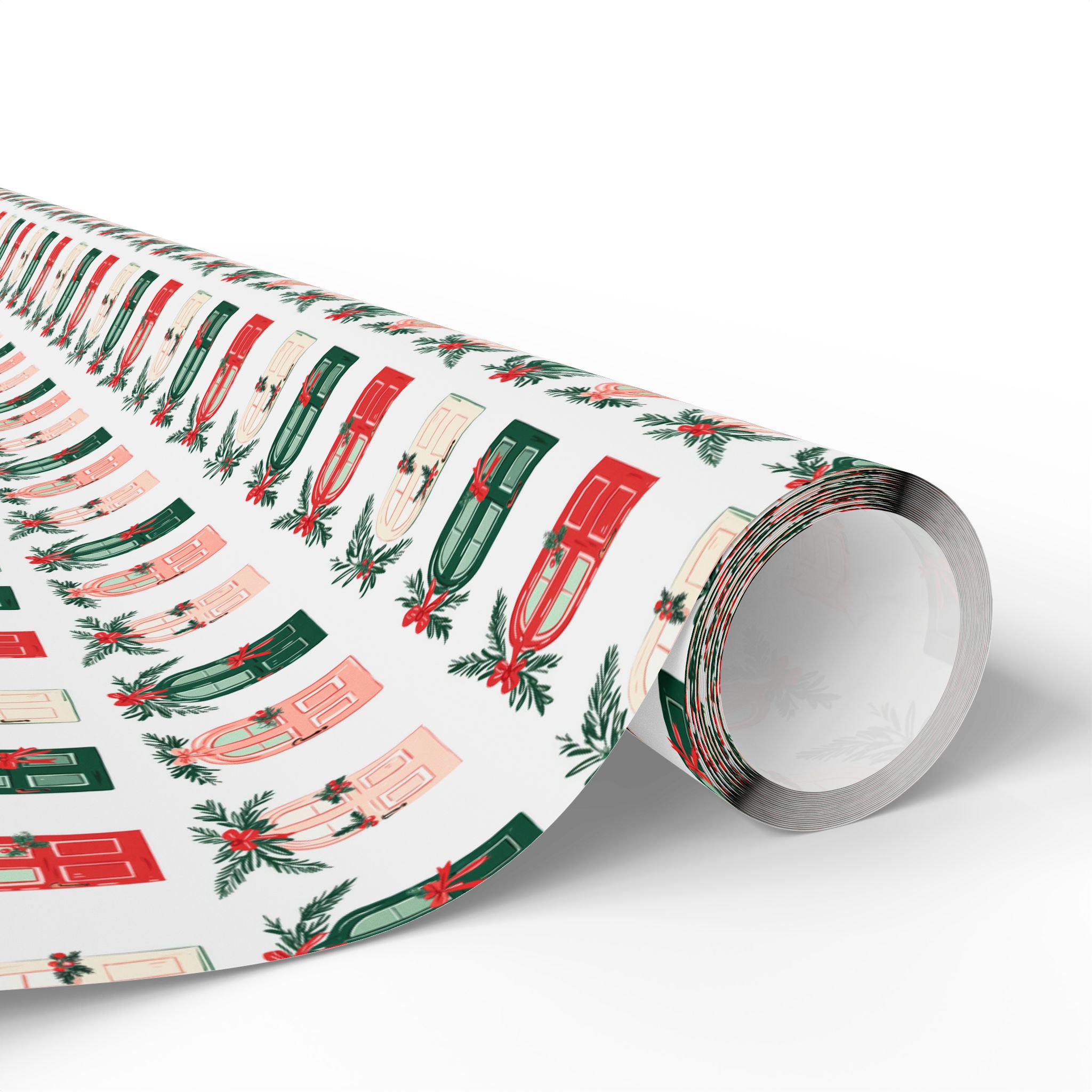 Christmas Garland Doors Floral Wrapping Paper - Image 6