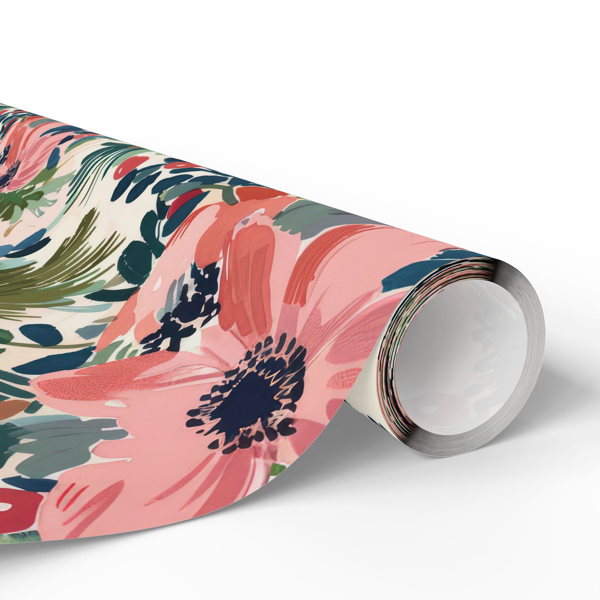 Frosted Poinsettia Christmas Wrapping Paper - Image 6