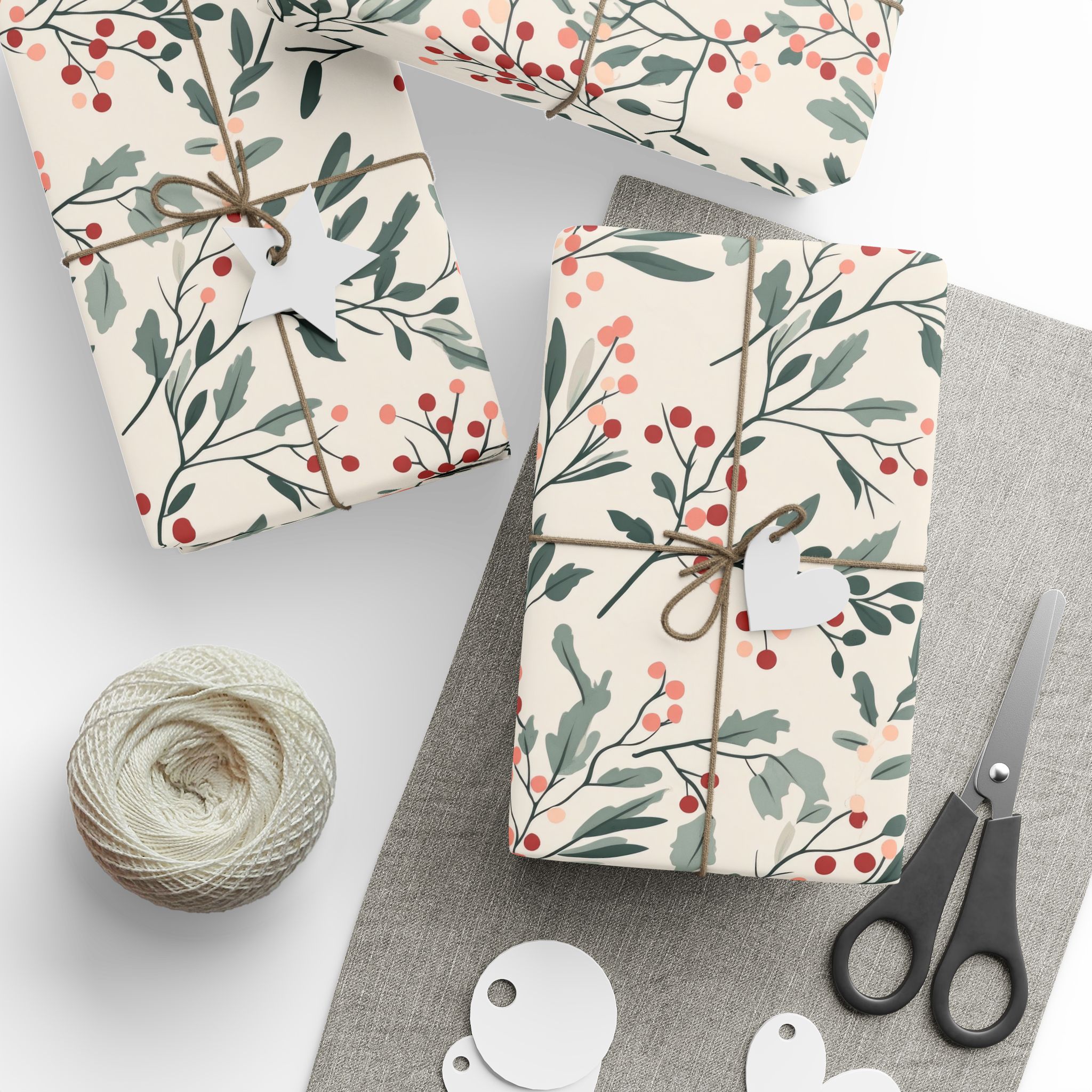 Very Berry Christmas Floral Wrapping Paper - Image 7