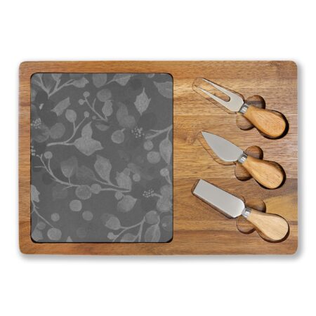 Holly Engraved Christmas Charcuterie Board
