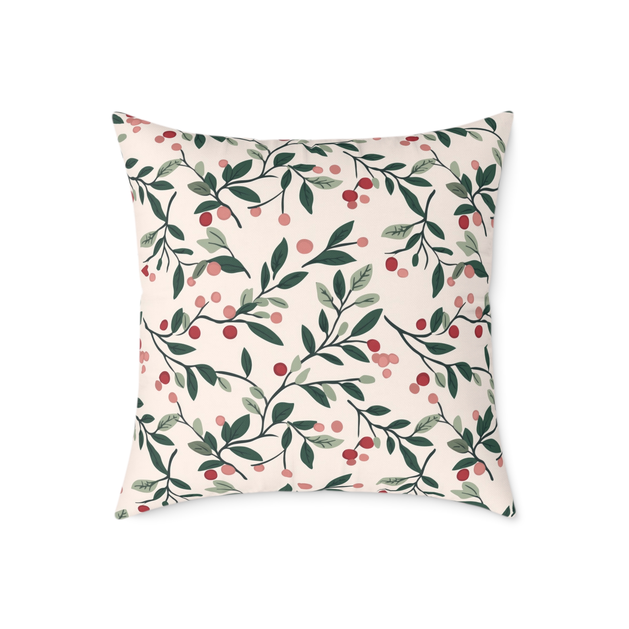 Very Berry Christmas Square Throw Pillow - Image 10