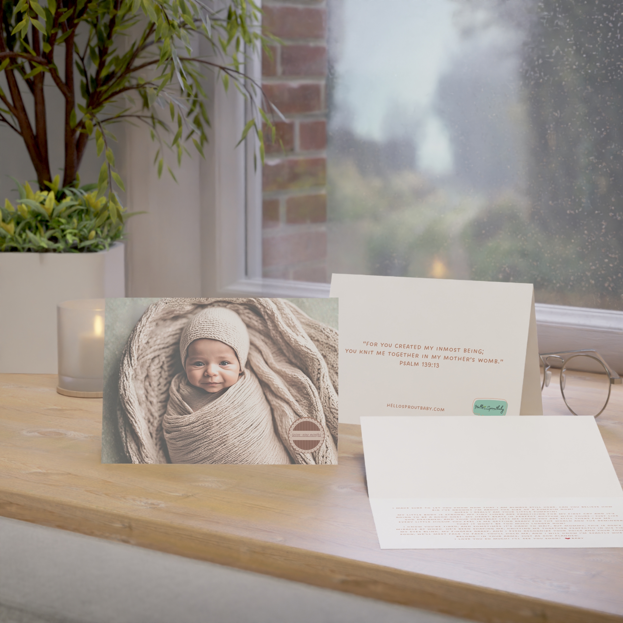 Pregnancy Cards for Moms-7-9 Months Caucasian Baby - Image 5